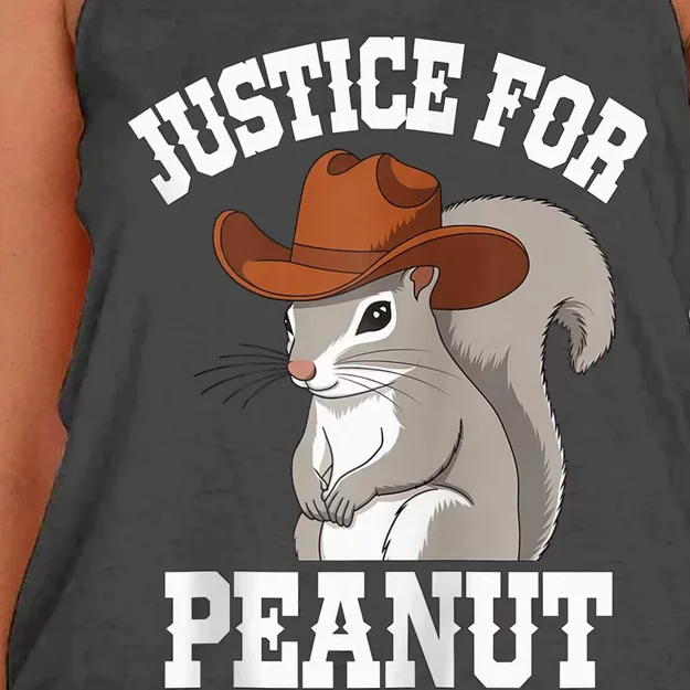 Justice For Peanut The Squirrel 2024 Women's Knotted Racerback Tank