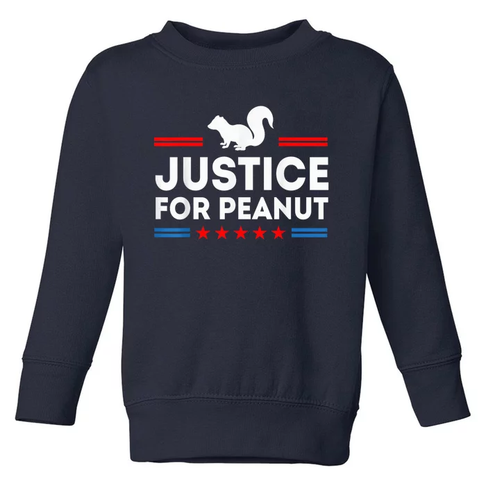 Justice For Peanut The Squirrel 2024 Toddler Sweatshirt