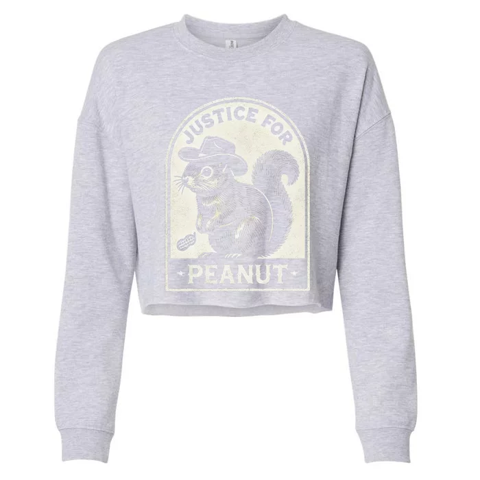 Justice For Peanut The Squirrel Peanut Squirrel Cropped Pullover Crew