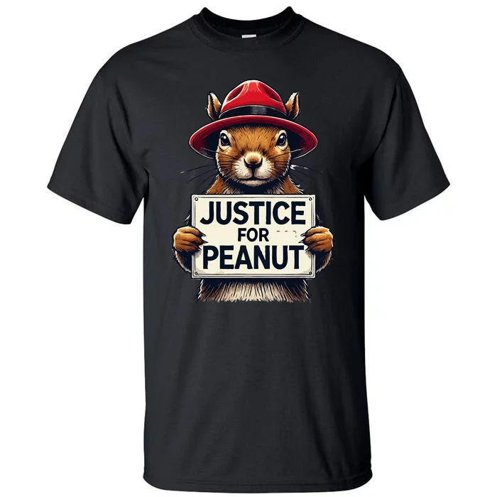 Justice For Peanut The Squirrel Wanted Tall T-Shirt