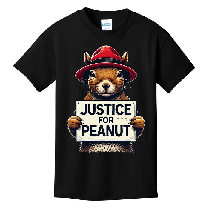 Justice For Peanut The Squirrel Wanted Kids T-Shirt