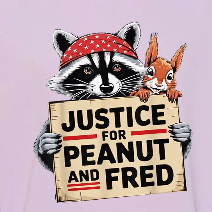 Justice For Peanut The Squirrel And Fred The Raccon Garment-Dyed Sweatshirt