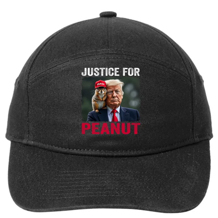 Justice For Peanut The Squirrel Wanted Trending Design 7-Panel Snapback Hat