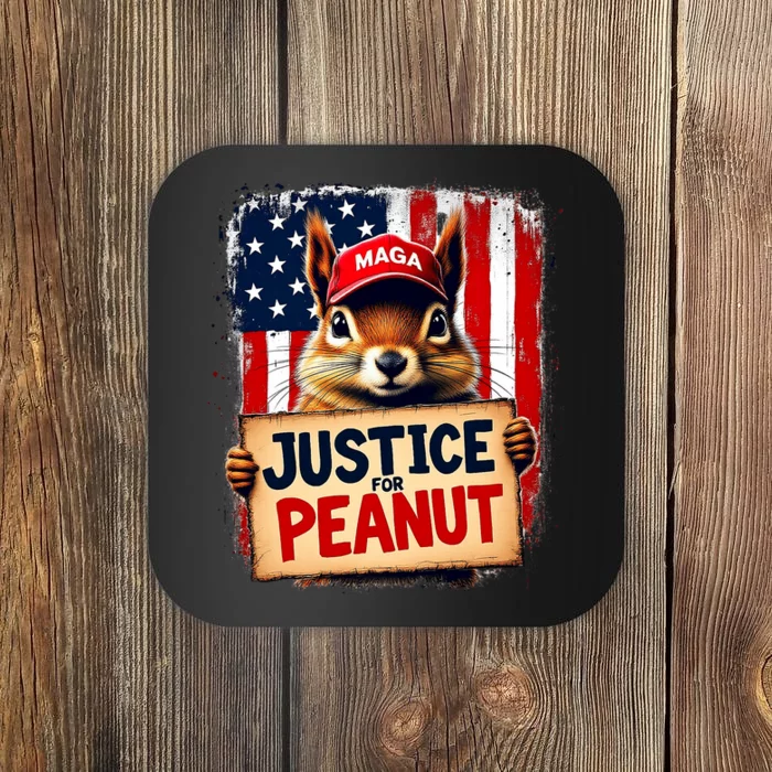 Justice For Peanut The Squirrel Peanut Squirrel Maga Coaster