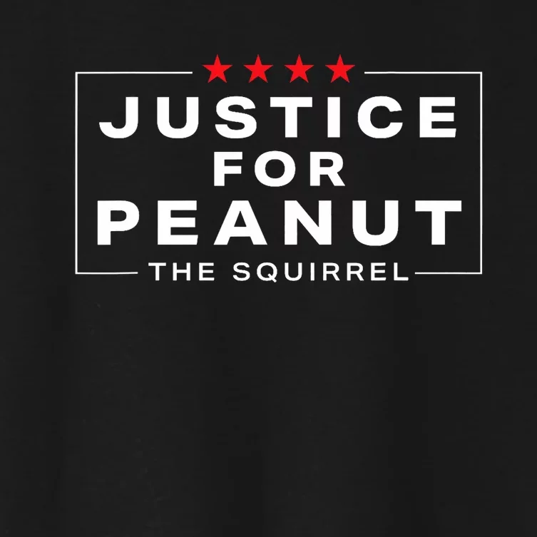 Justice For Peanut The Squirrel Peanut Squirrel Trending Design Women's Crop Top Tee