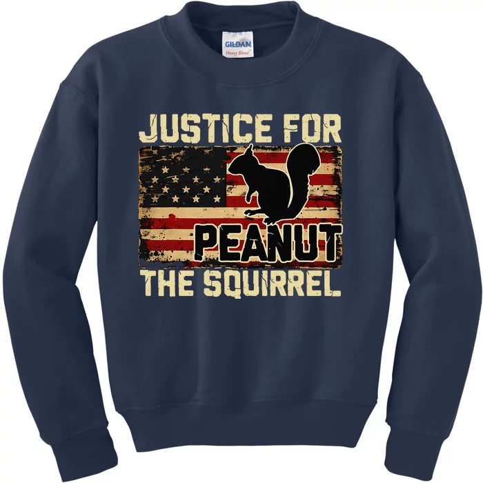 Justice For Peanut The Squirrel Peanut Squirrel Wanted Kids Sweatshirt