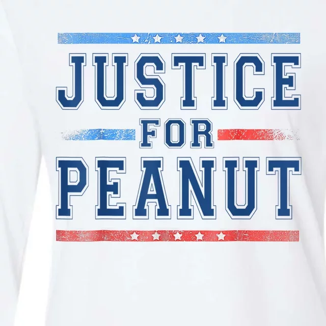 Justice For Peanut The Squirrel Usa Peanut Squirrel Womens Cotton Relaxed Long Sleeve T-Shirt