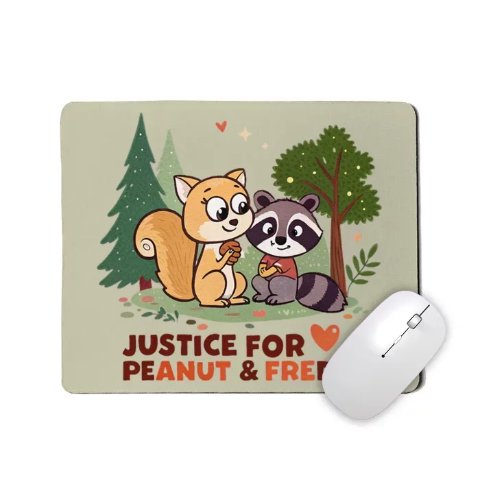 Justice For Peanut The Squirrel And Fred The Raccon Mousepad