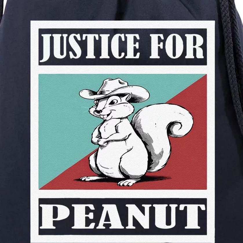 Justice For Peanut The Squirrel Drawstring Bag