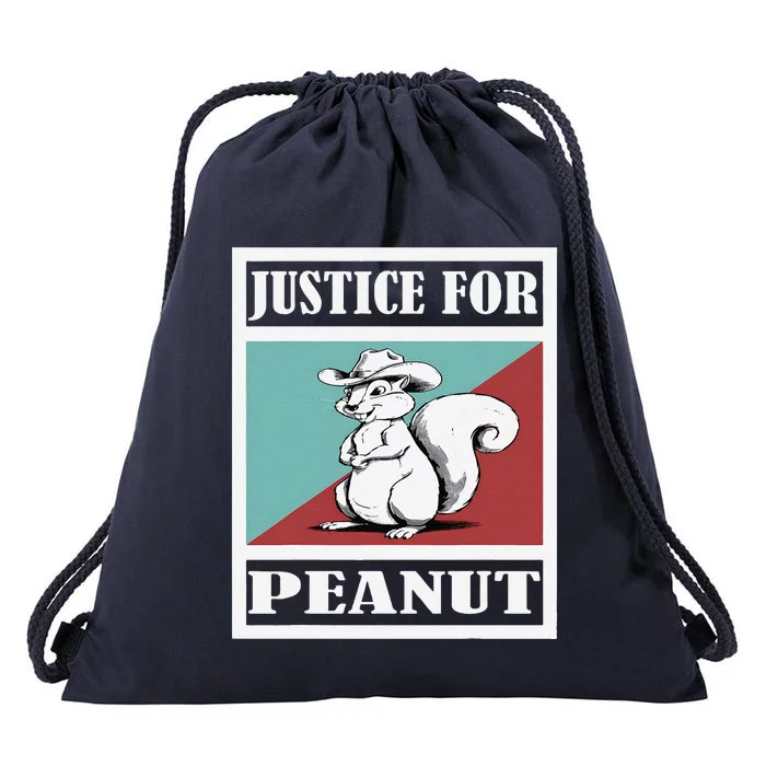 Justice For Peanut The Squirrel Drawstring Bag