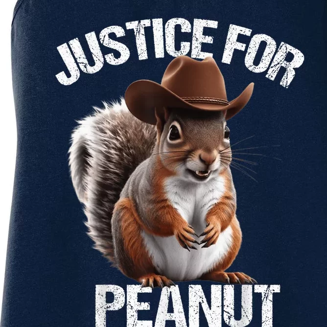 Justice For Peanut The Squirrel Cowboy Hat Peanut Squirrel Women's Racerback Tank