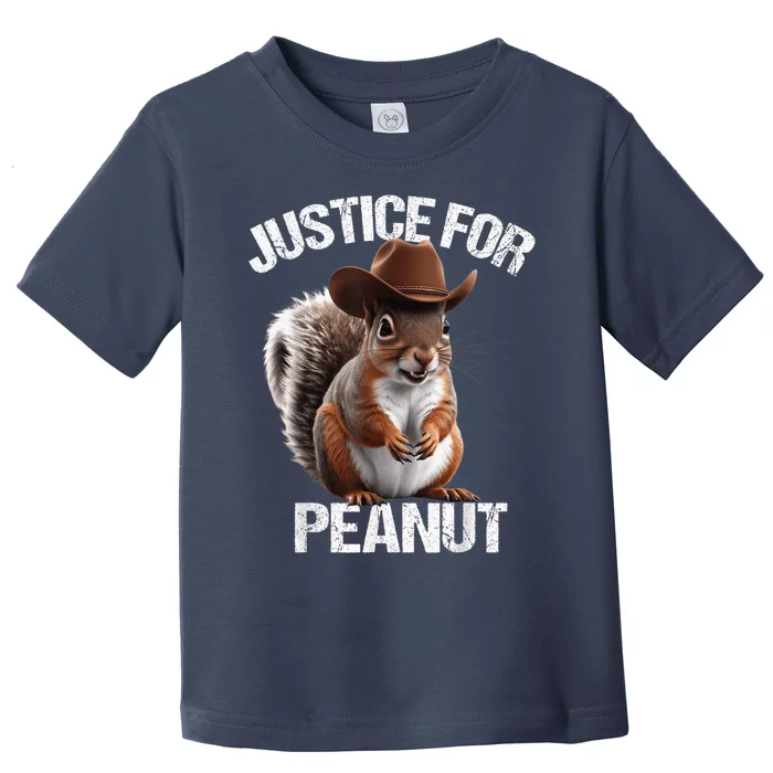 Justice For Peanut The Squirrel Cowboy Hat Peanut Squirrel Toddler T-Shirt