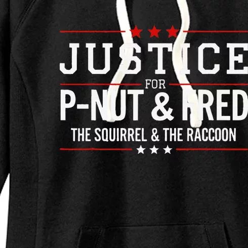 Justice For Pnut & Fred The Squirrel And The Raccoon Women's Fleece Hoodie