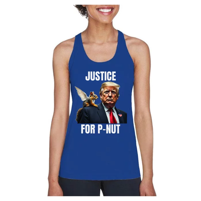 Justice For Peanut The Squirrel Justice For Fred The Raccoon Women's Racerback Tank