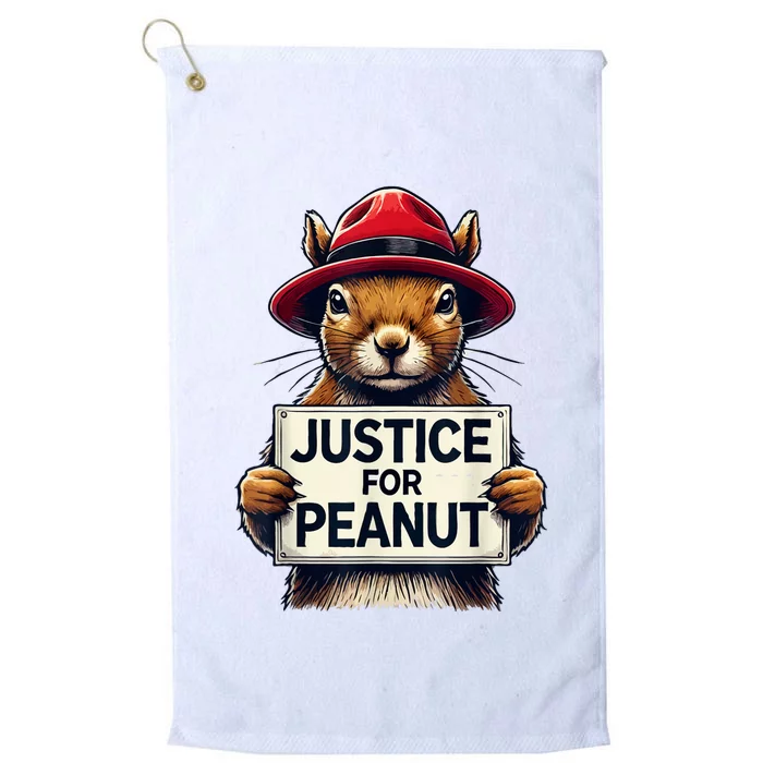 Justice For Peanut The Squirrel Wanted Platinum Collection Golf Towel