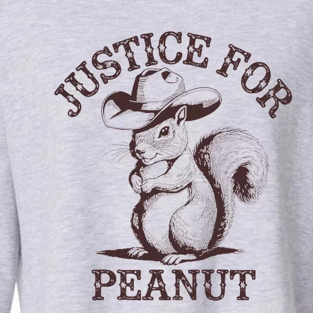 Justice For Peanut The Squirrel Peanut Squirrel Cropped Pullover Crew