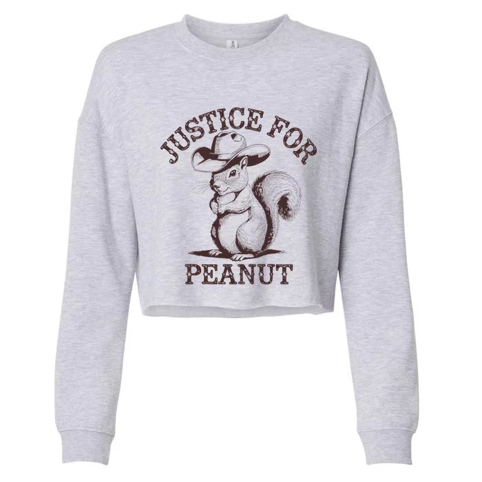 Justice For Peanut The Squirrel Peanut Squirrel Cropped Pullover Crew