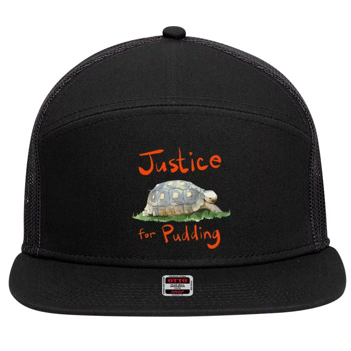 Justice For Pudding 7 Panel Mesh Trucker Snapback Hat