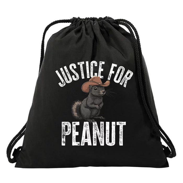 Justice For Peanut The Squirrel Peanut Squirrel Drawstring Bag