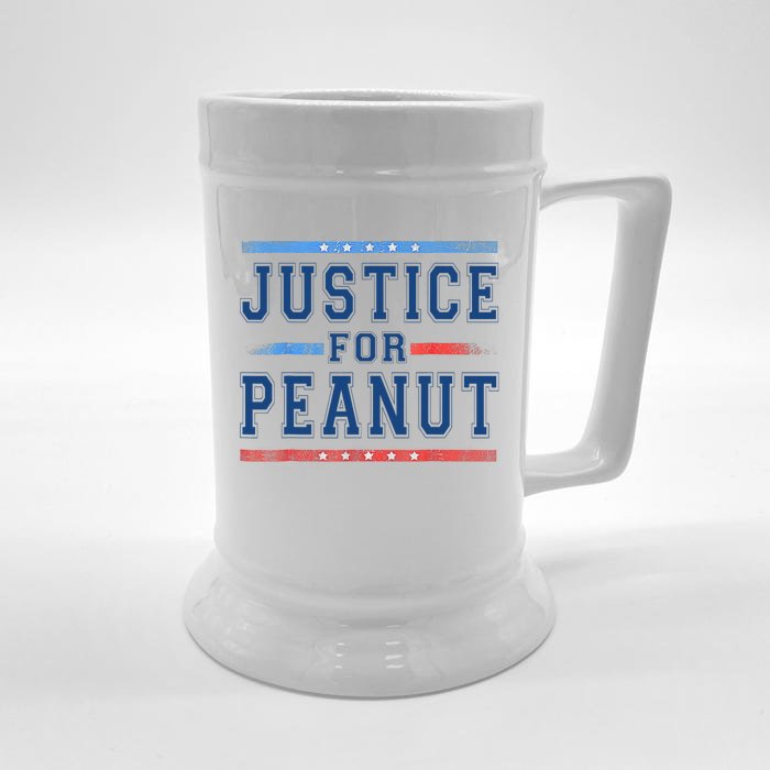 Justice For Peanut The Squirrel Peanut Squirrel Trending Design Front & Back Beer Stein