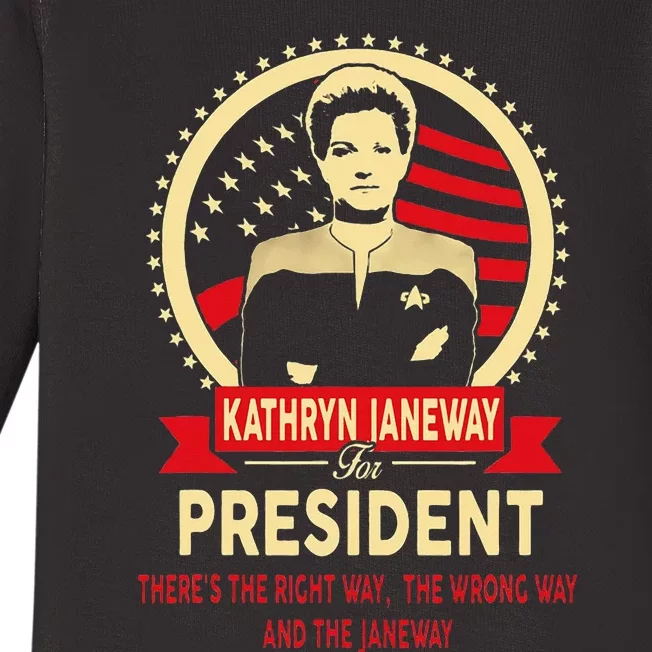 Janeway For President! Baby Long Sleeve Bodysuit