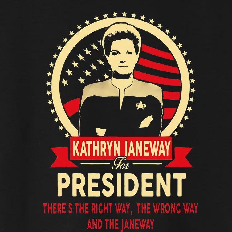 Janeway For President! Women's Crop Top Tee