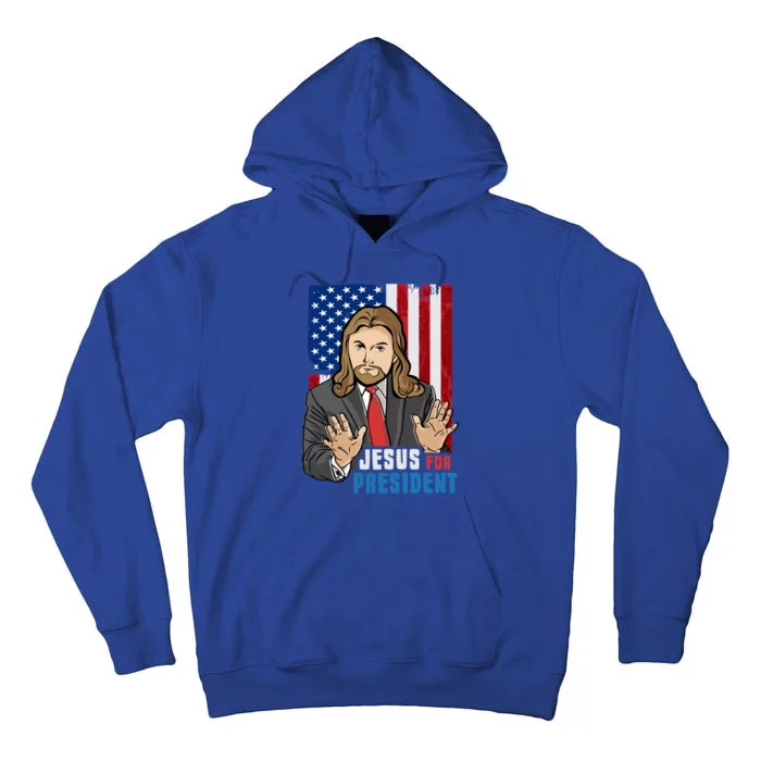 Jesus For President American Flag Design For A Bible Student Meaningful Gift Tall Hoodie