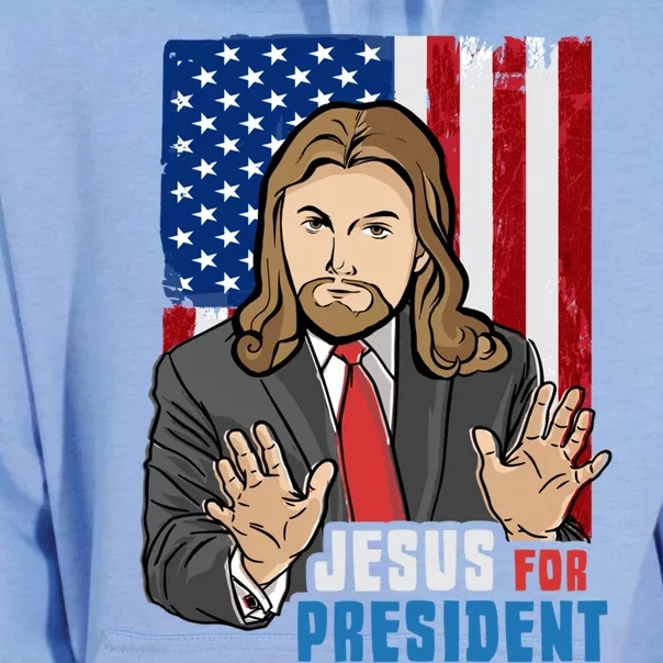 Jesus For President American Flag Design For A Bible Student Meaningful Gift Unisex Surf Hoodie