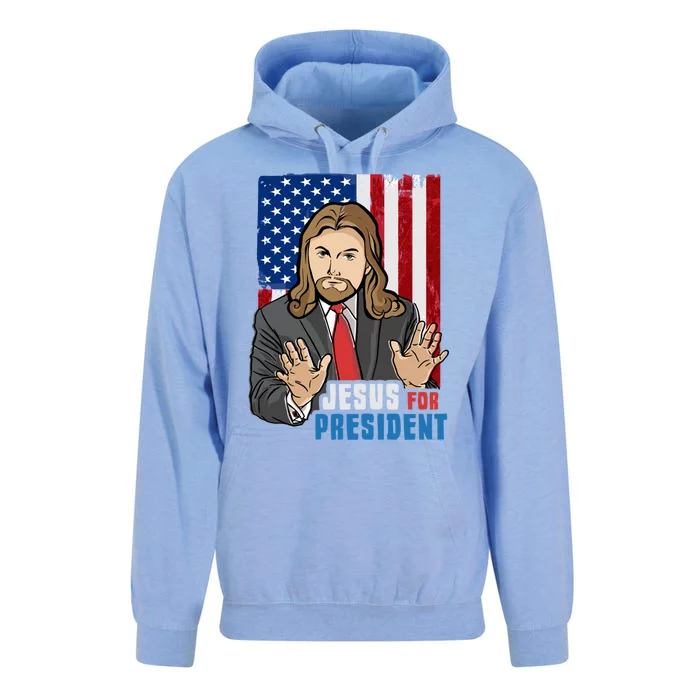 Jesus For President American Flag Design For A Bible Student Meaningful Gift Unisex Surf Hoodie