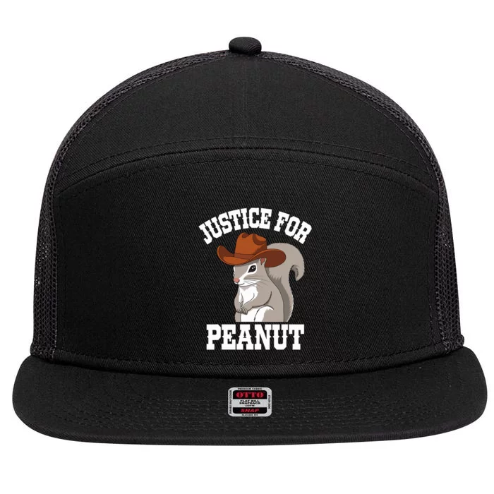 Justice For Peanut The Squirrel 2024 7 Panel Mesh Trucker Snapback Hat