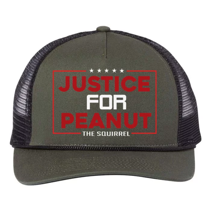 Justice For Peanut The Squirrel Peanut Squirrel Retro Rope Trucker Hat Cap