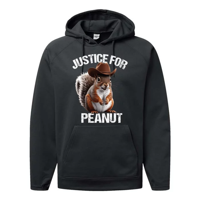 Justice For Peanut The Squirrel Peanut Squirrel Trending Design Performance Fleece Hoodie