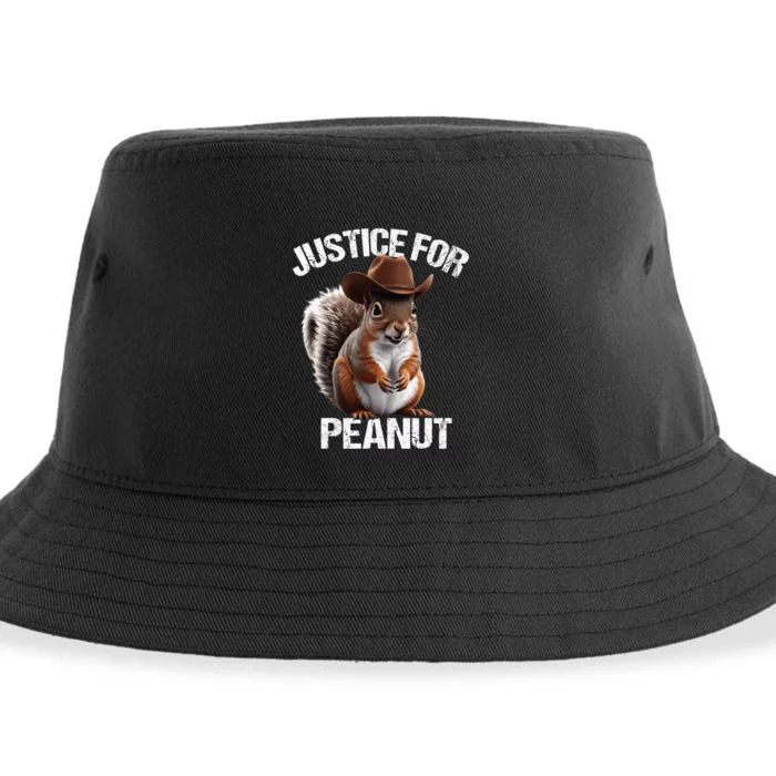 Justice For Peanut The Squirrel Peanut Squirrel Trending Design Sustainable Bucket Hat