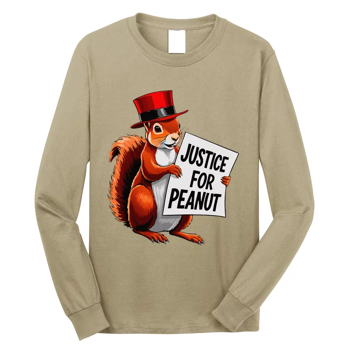 Justice For Peanut The Squirrel Peanut Squirrel Long Sleeve Shirt