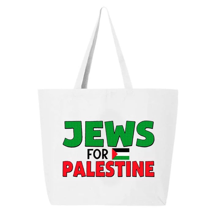 Jews For Palestine Peace Love Free Palestine Flag 25L Jumbo Tote