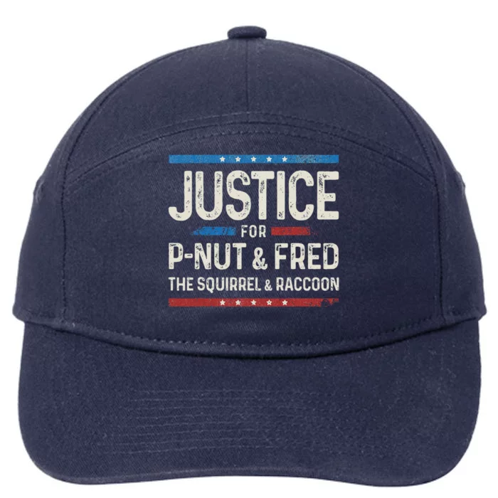 Justice For Pnut And Fred The Squirrel Peanut Justice 7-Panel Snapback Hat