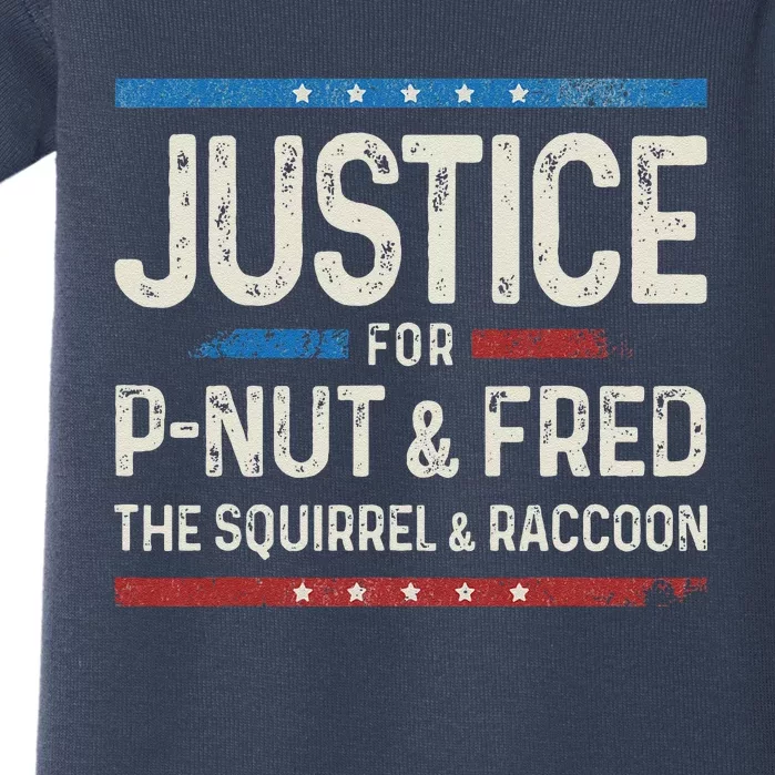 Justice For Pnut And Fred The Squirrel Peanut Justice Baby Bodysuit