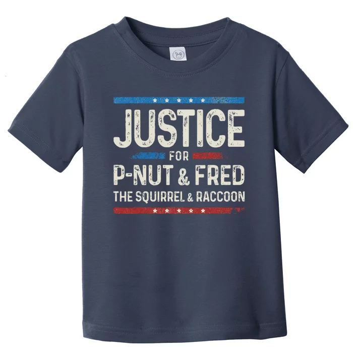 Justice For Pnut And Fred The Squirrel Peanut Justice Toddler T-Shirt