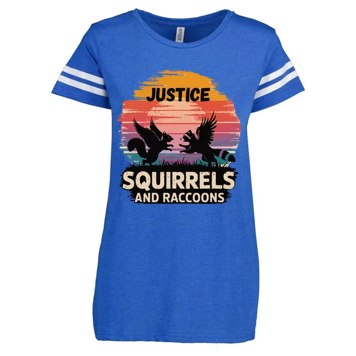 Justice For Peanut The Squirrel America Is The Land Of Cut Enza Ladies Jersey Football T-Shirt