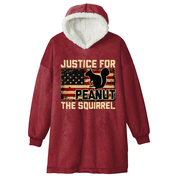 Justice For Peanut The Squirrel Hooded Wearable Blanket