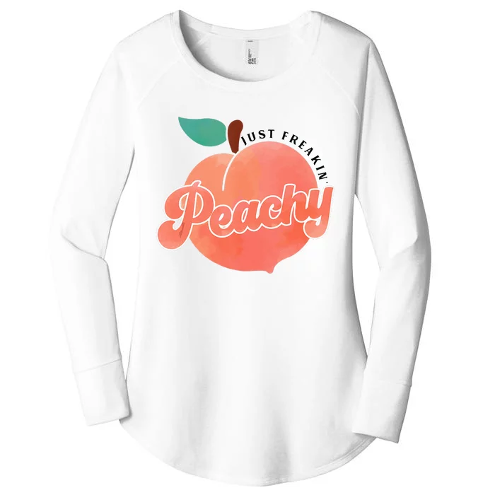 Just Freakin Peachy Hippie Summer Apparel Tee Gift Women's Perfect Tri Tunic Long Sleeve Shirt