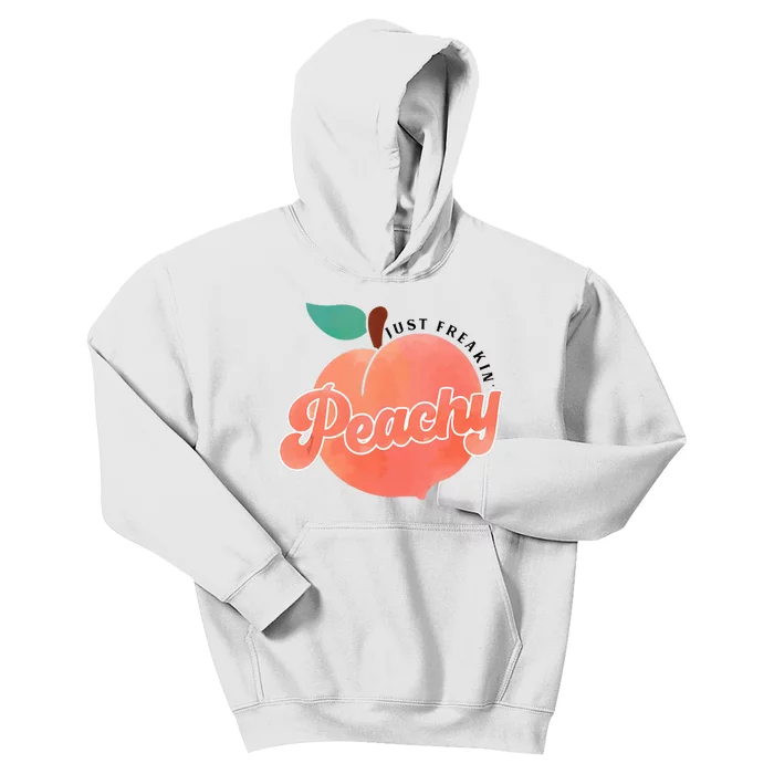 Just Freakin Peachy Hippie Summer Apparel Tee Gift Kids Hoodie