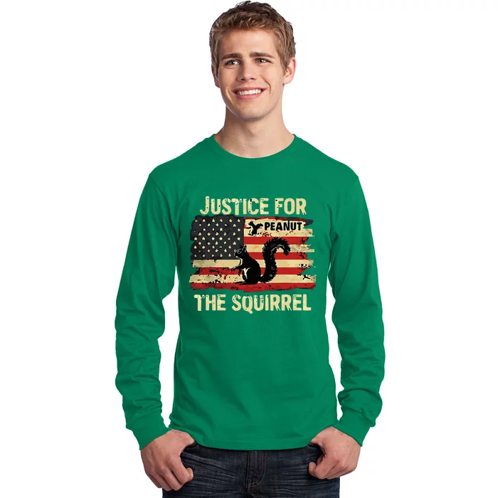 Justice For Peanut The Squirrel Cool Peanut Squirrel Long Sleeve Shirt