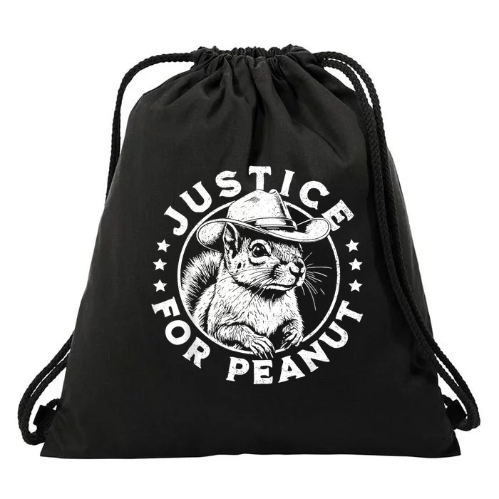 Justice For Peanut The Squirrel P’Nut Pnut Peanut Squirrel Drawstring Bag