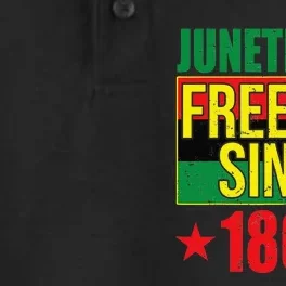 Juneteeth Freeish Since 1865 Black History AfroAmerican Dry Zone Grid Performance Polo