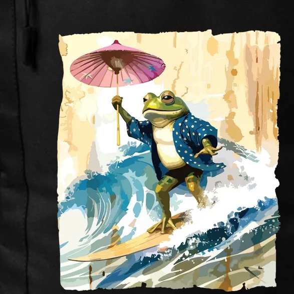 Japanese Frog Surfing Wave Funny Graphic Japan Anime Daily Commute Backpack