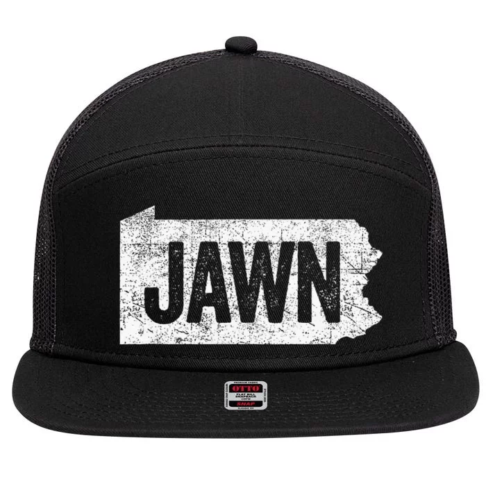 Jawn Funny Slang Philadelphia Vintage 7 Panel Mesh Trucker Snapback Hat