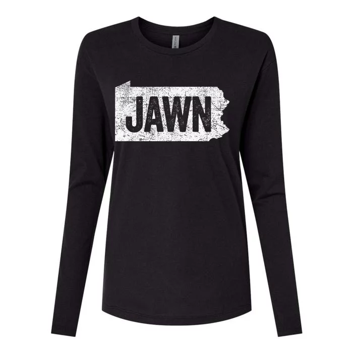 Jawn Funny Slang Philadelphia Vintage Womens Cotton Relaxed Long Sleeve T-Shirt