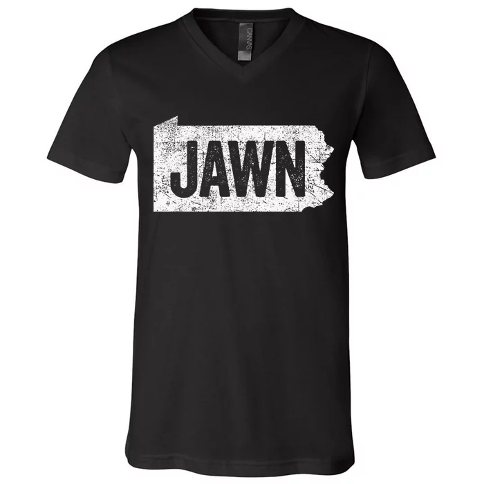 Jawn Funny Slang Philadelphia Vintage V-Neck T-Shirt