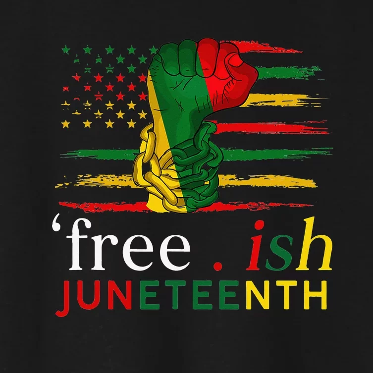 Juneteenth FreeIsh Since 1865 Black Pride Juneteenth Women's Crop Top Tee